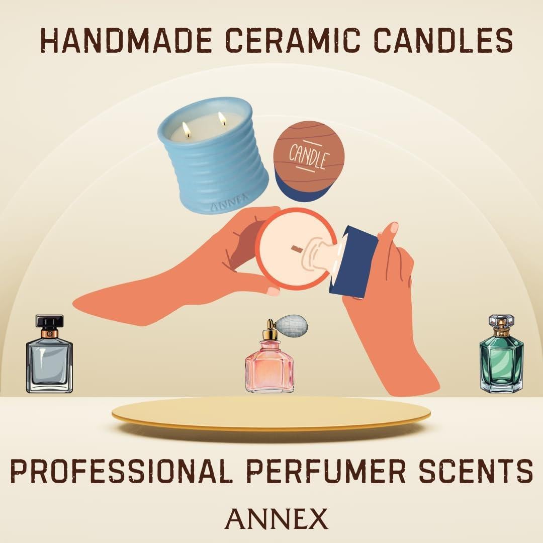 Vela Aromática de Soja Annex - Ciprés y Cedro, Tarro Cerámica