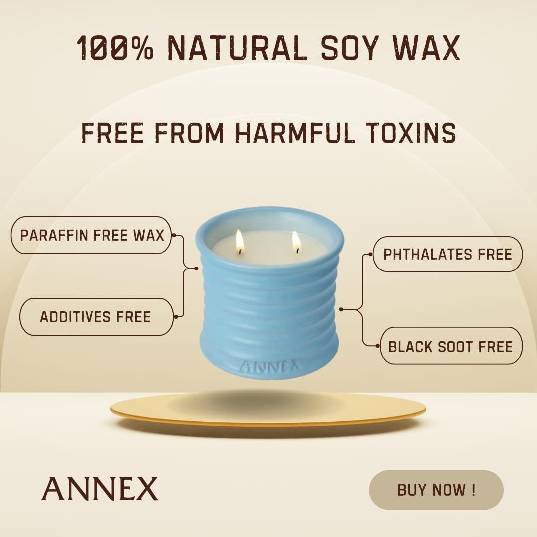 Vela Aromática de Soja Annex - Ciprés y Cedro, Tarro Cerámica