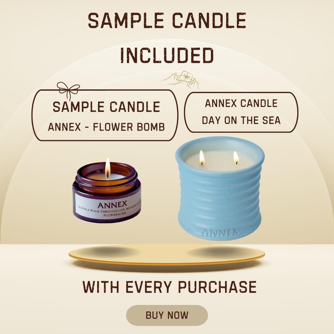 Vela Aromática de Soja Annex - Ciprés y Cedro, Tarro Cerámica