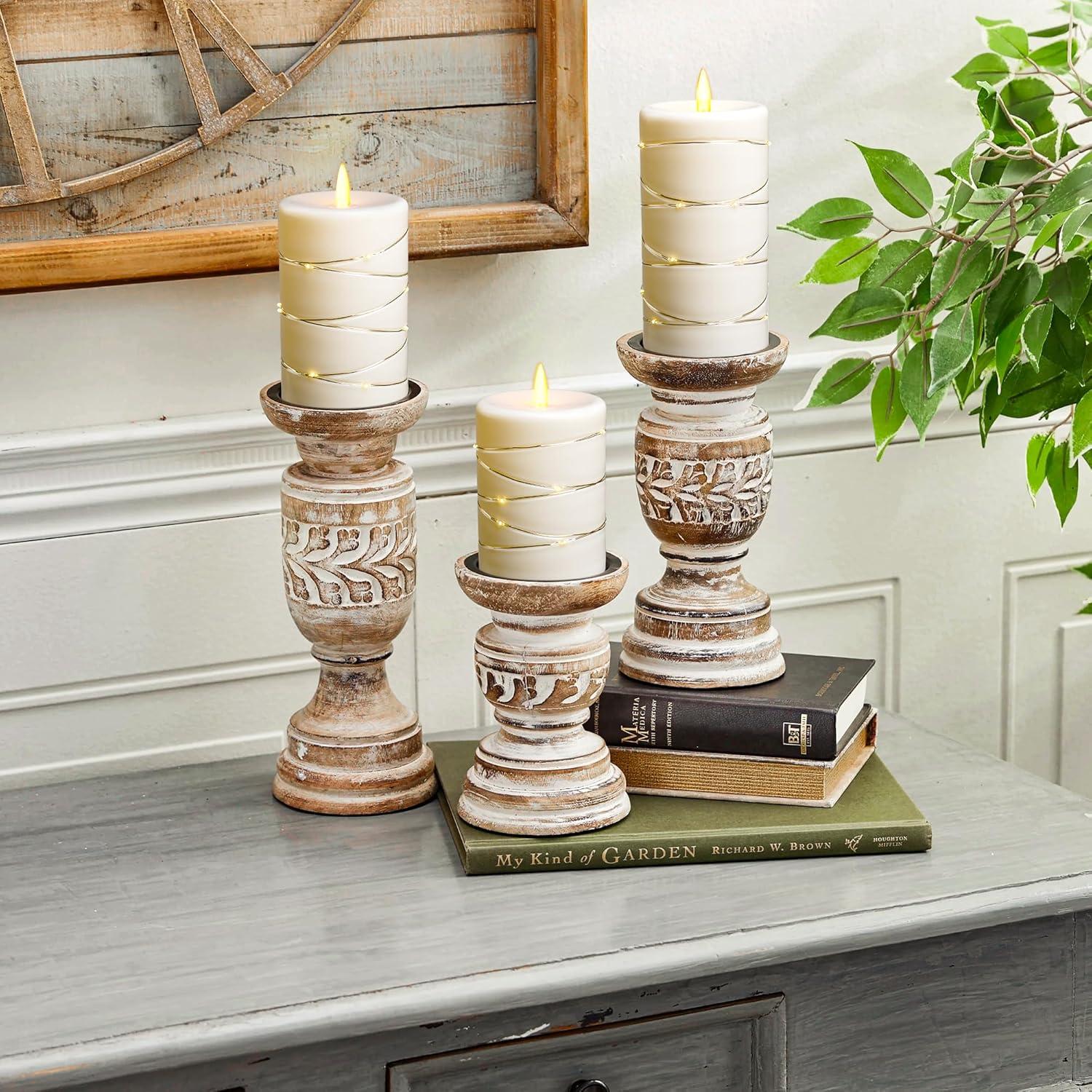 Vela Sin Llama Da por con Control Remoto y Temporizador - Set 3 Piezas