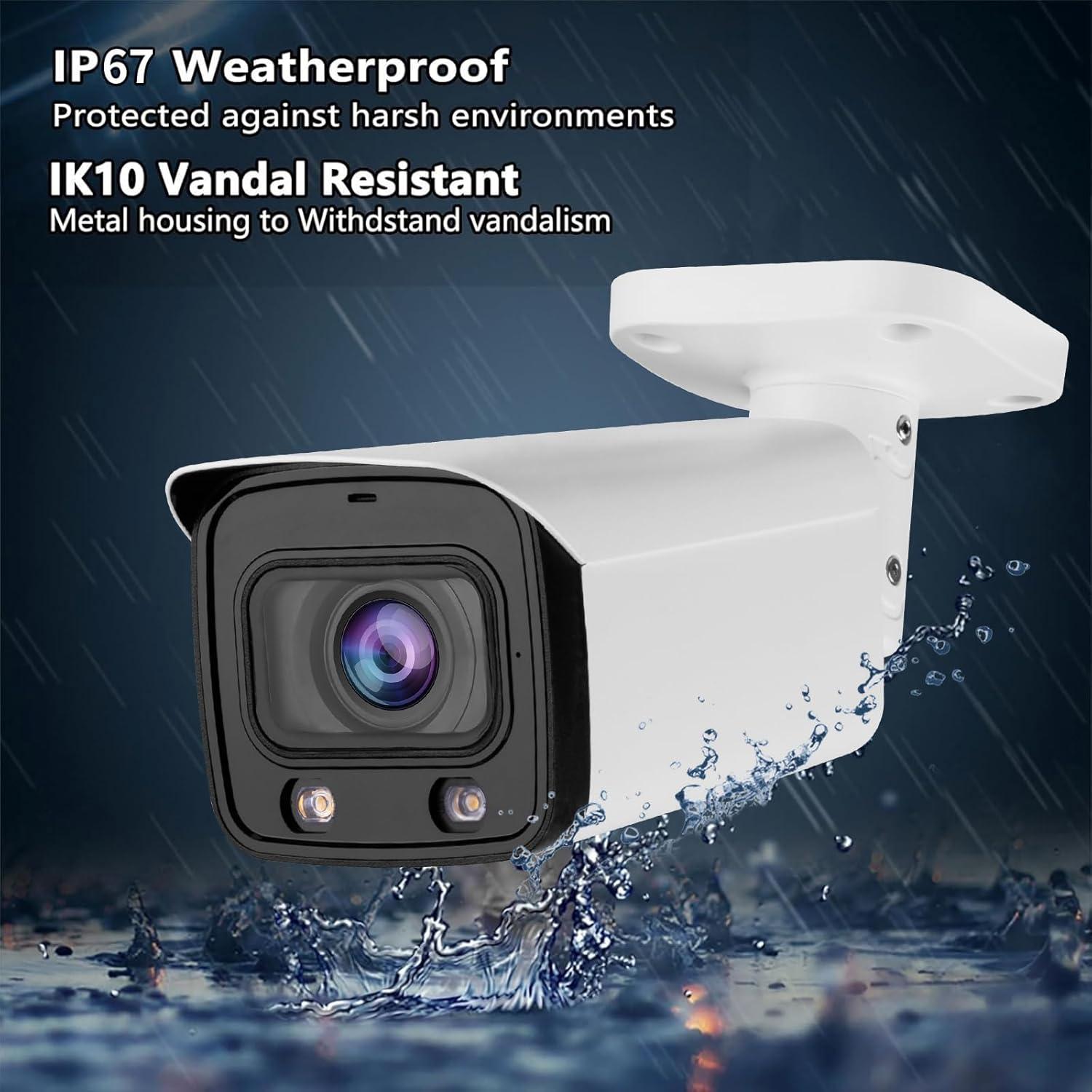 Cámara IP PoE 8MP 4K Bullet OHBET 5X Zoom Óptico IP67