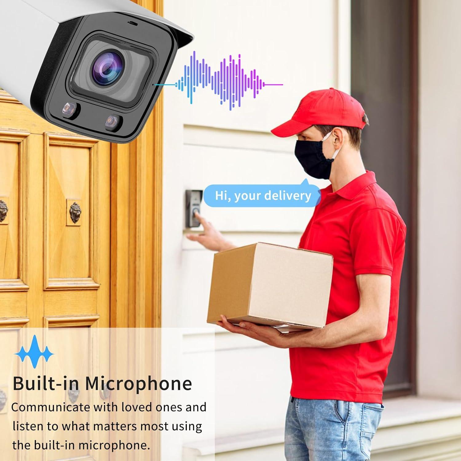 Cámara IP PoE 8MP 4K Bullet OHBET 5X Zoom Óptico IP67