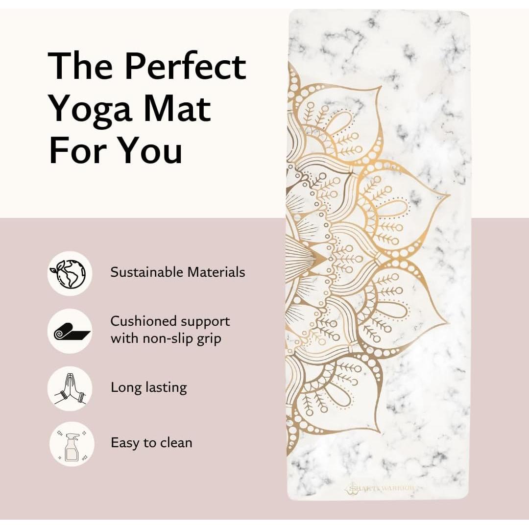 Esterilla de Yoga Shakti Warrior Oro 182.88x71.12cm Antideslizante