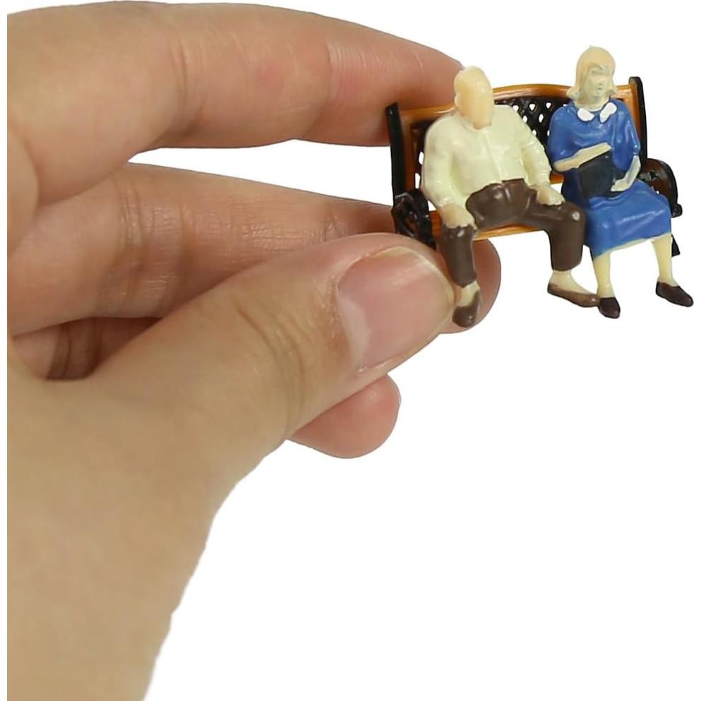Personas y Bancos a Escala O EVEMODEL 1:50 para Dioramas