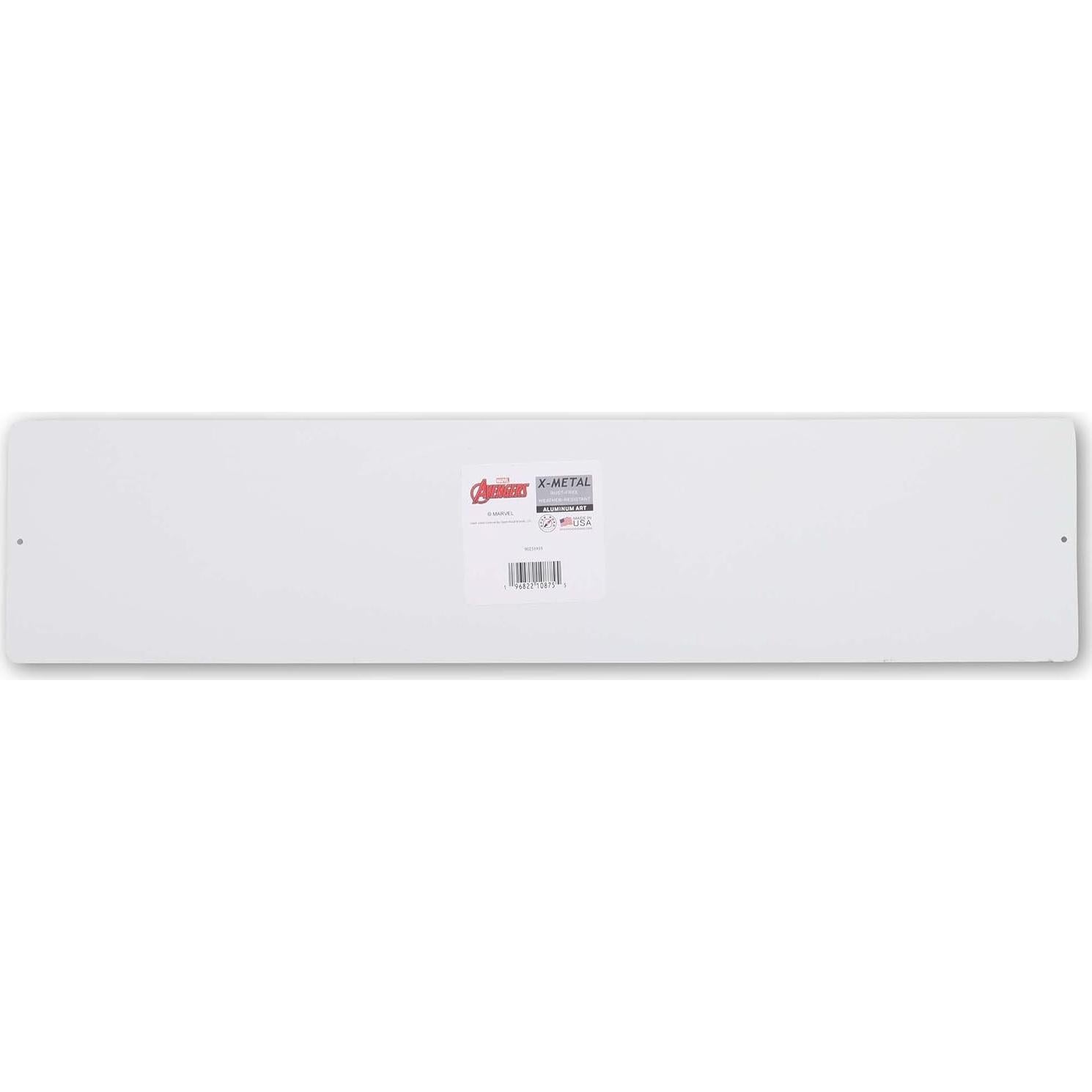 Letrero de Metal Capitán América Open Road Brands 57.79x13.12cm