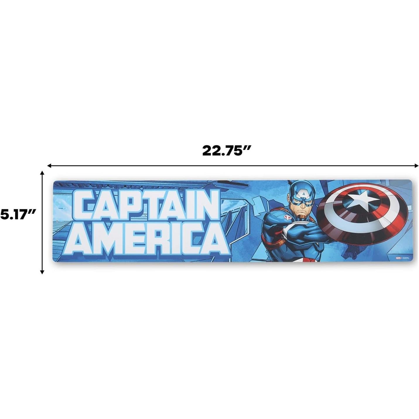 Letrero de Metal Capitán América Open Road Brands 57.79x13.12cm