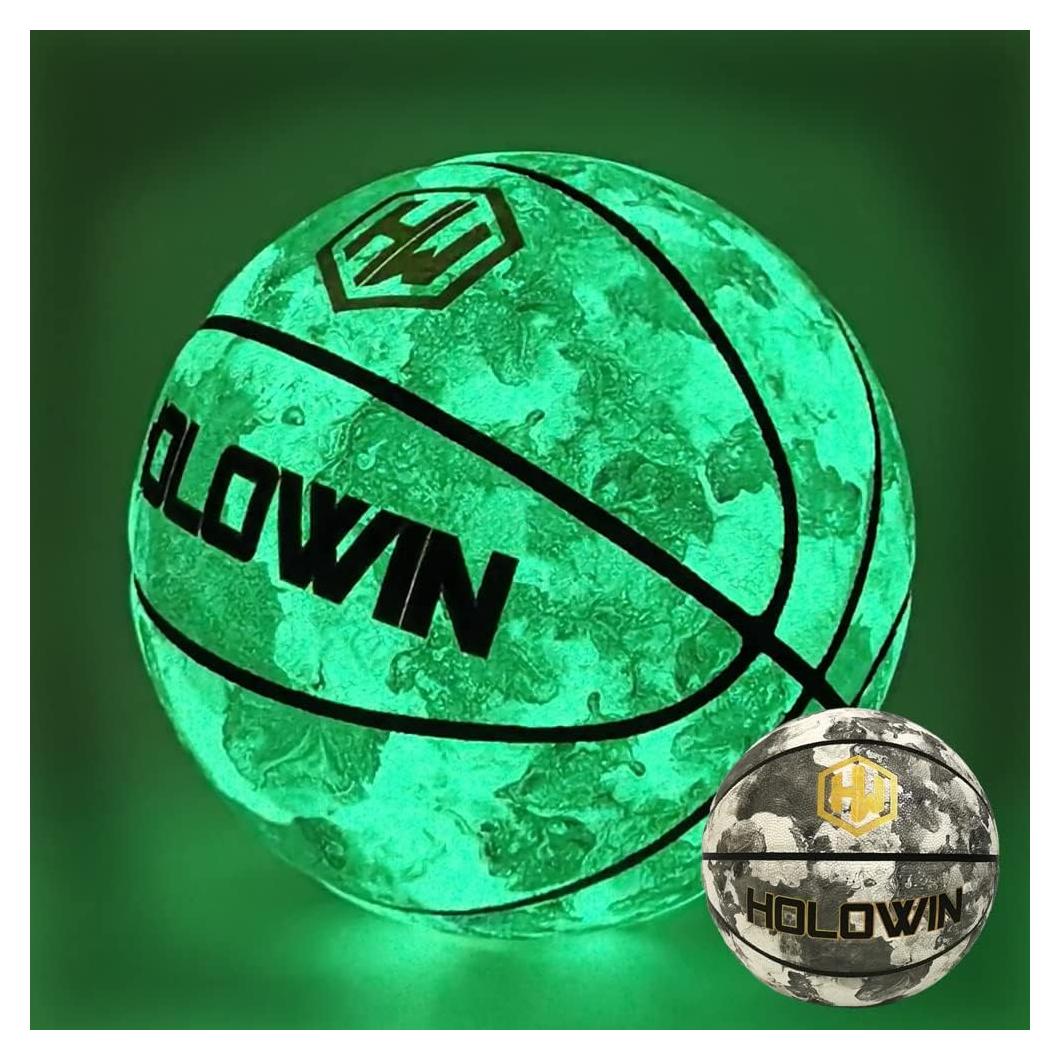 Balón de Baloncesto Luminiscente HW HOLOWIN Tamaño 7 Gris
