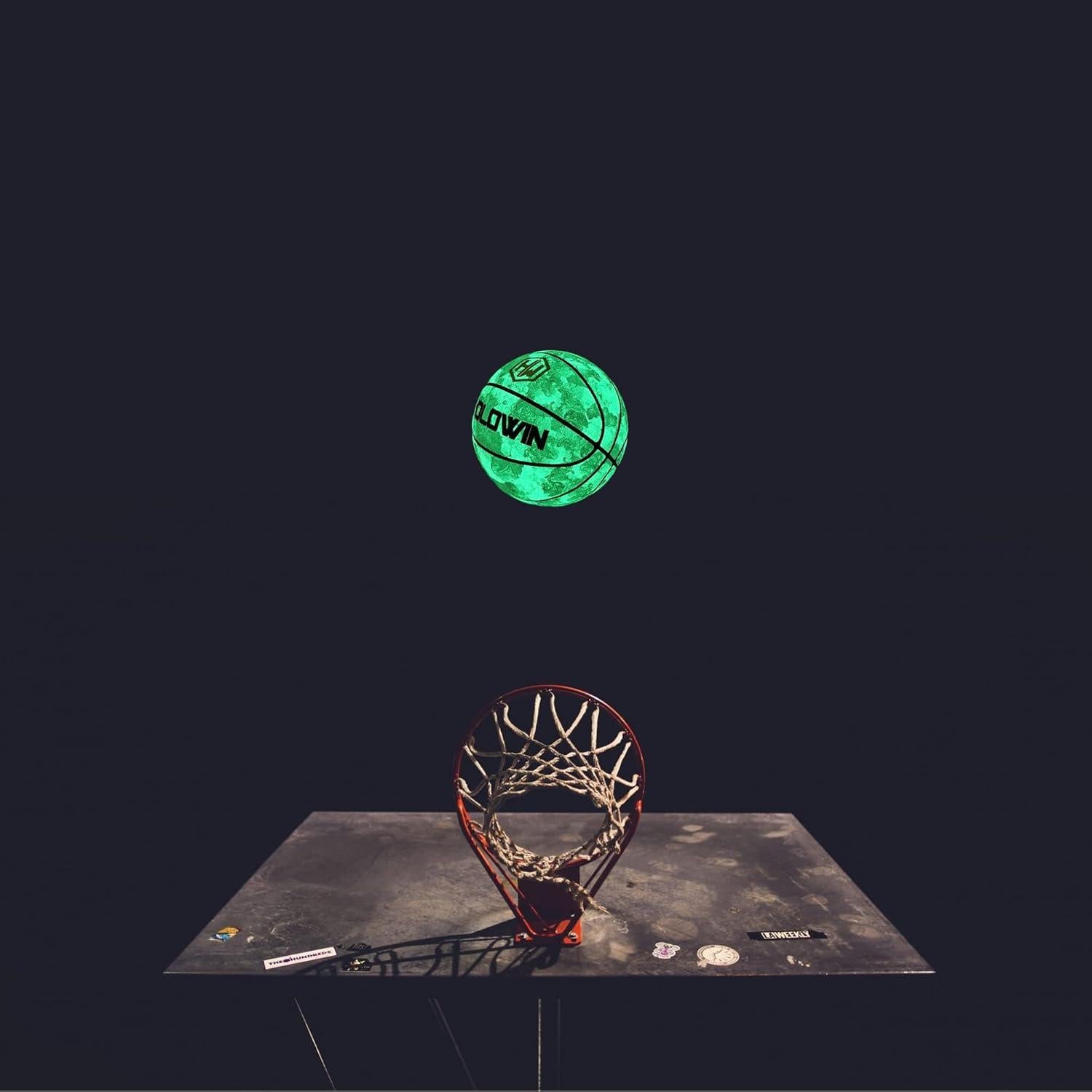 Balón de Baloncesto Luminiscente HW HOLOWIN Tamaño 7 Gris