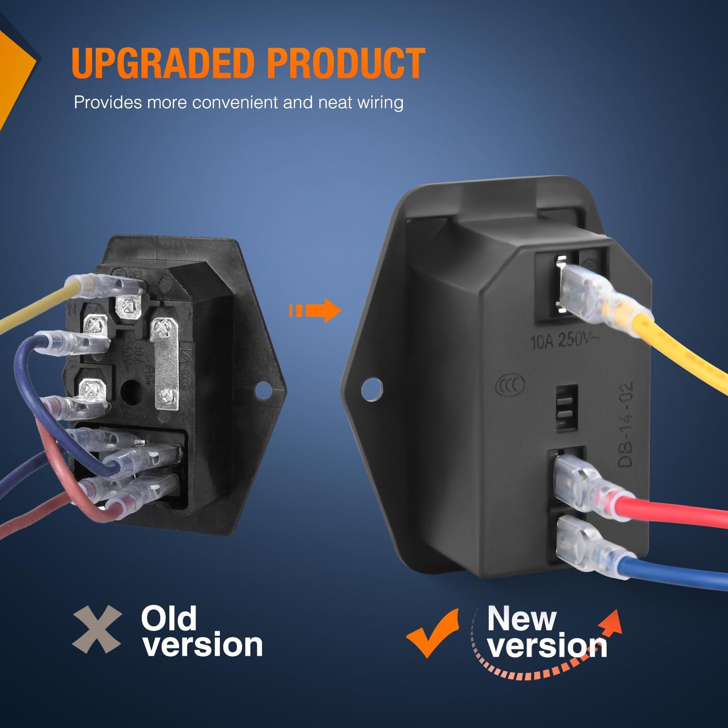 Módulo de Enchufe de Poder Nilight 10A 250V CA 2 Pcs