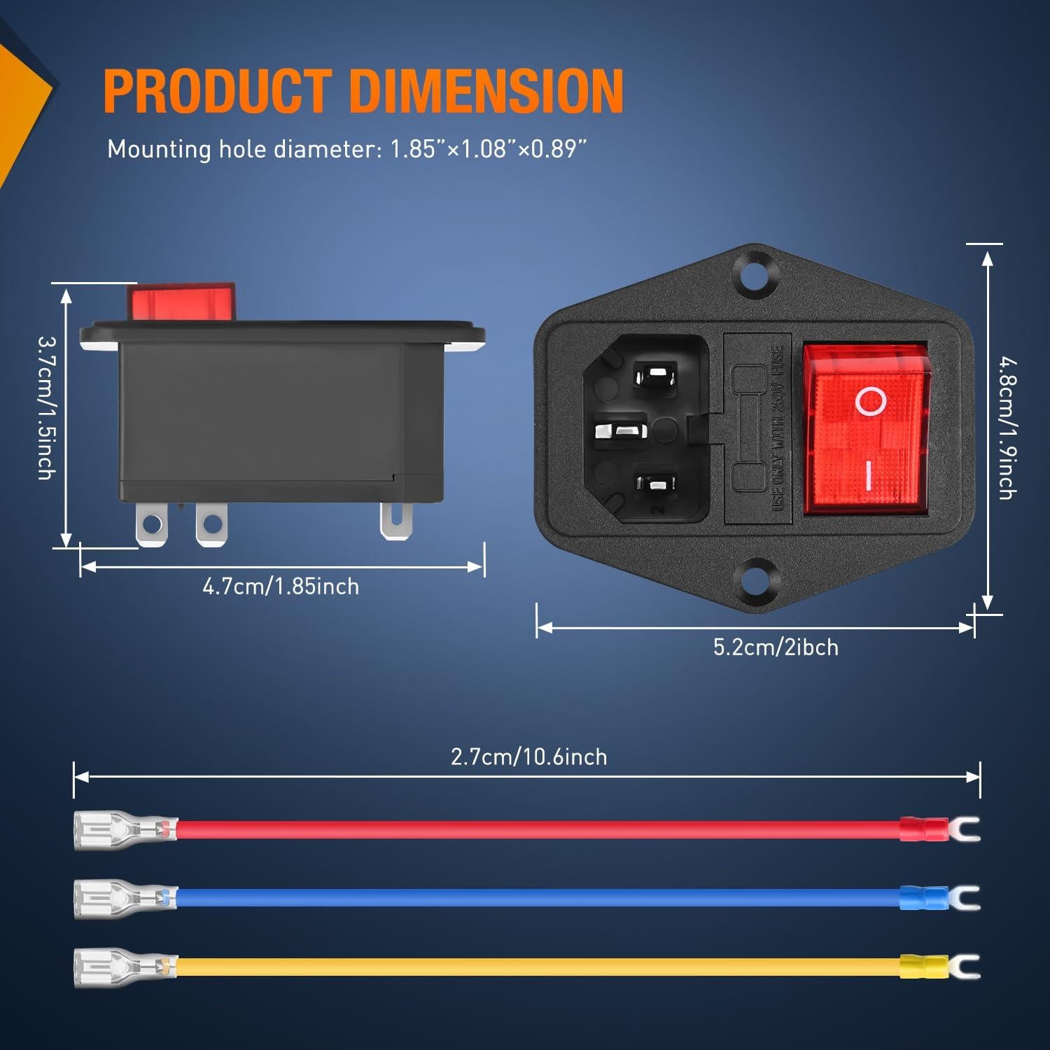 Módulo de Enchufe de Poder Nilight 10A 250V CA 2 Pcs