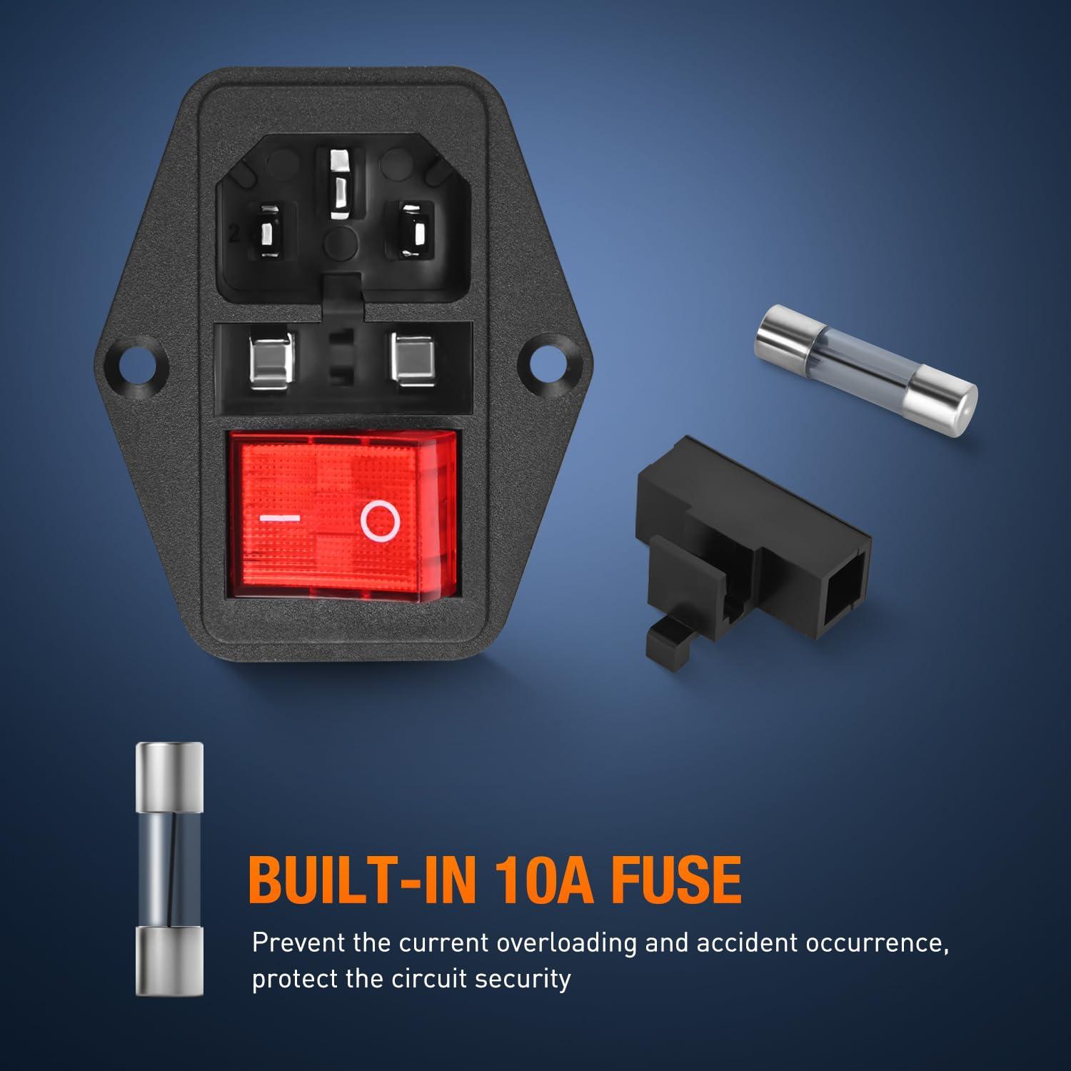 Módulo de Enchufe de Poder Nilight 10A 250V CA 2 Pcs