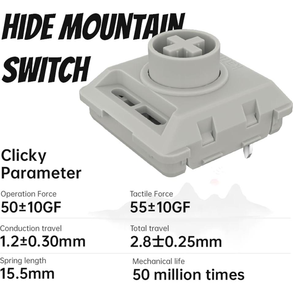 Interruptor de Teclado Bajo Kaihua The Elements POM 10 Esconder Montaña