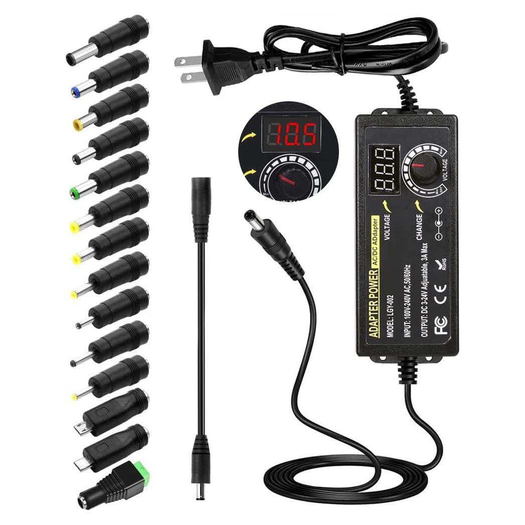 Fuente de Alimentación Universal Wefomey 72W DC 3-24V Ajustable