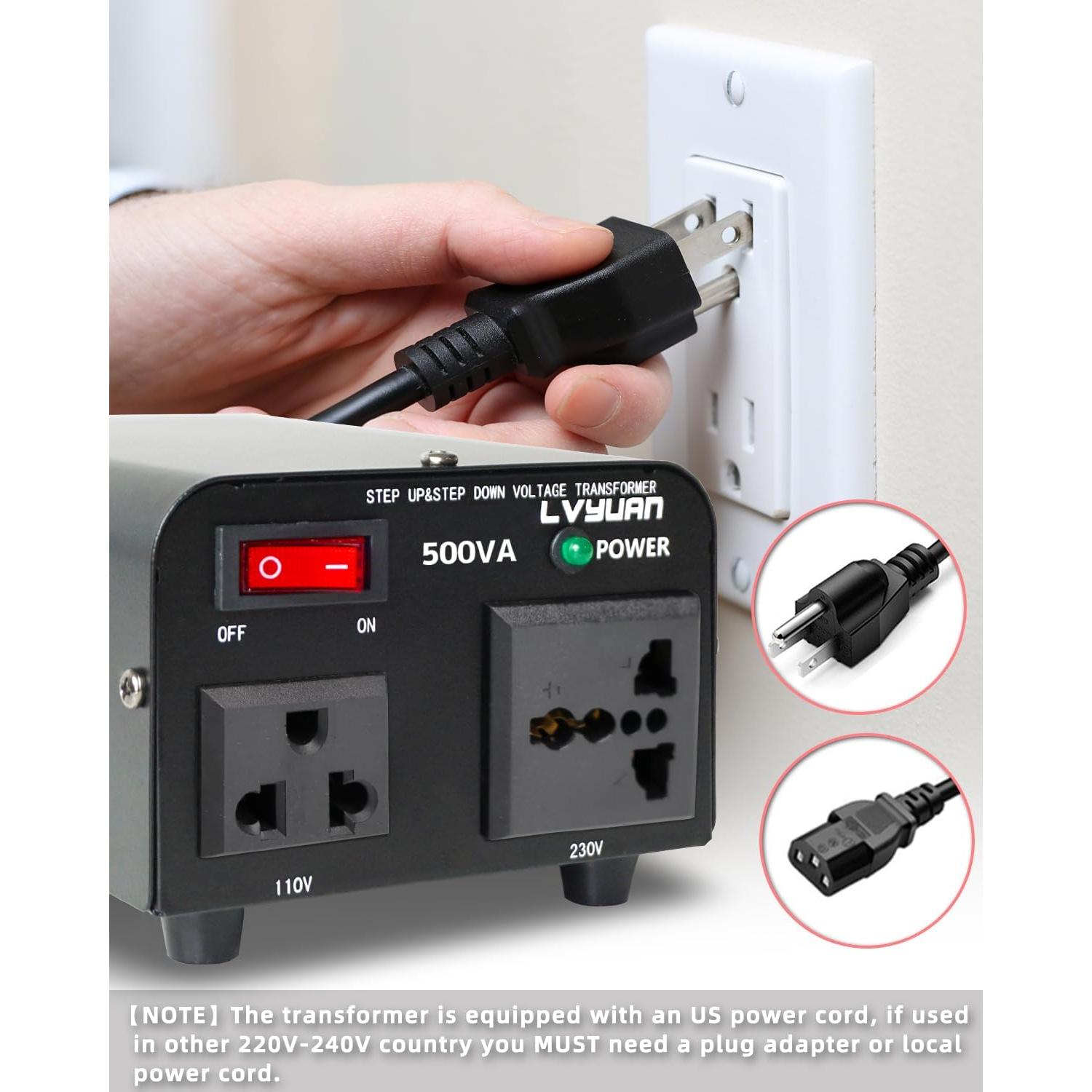 Transformador Convertidor de Voltaje LVYUAN 500W 110-240V