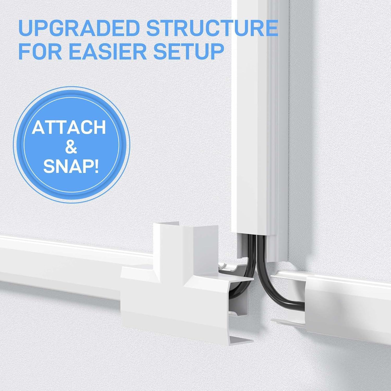 Ocultador de Cables Delamu 240cm Blanco para TV y Audio