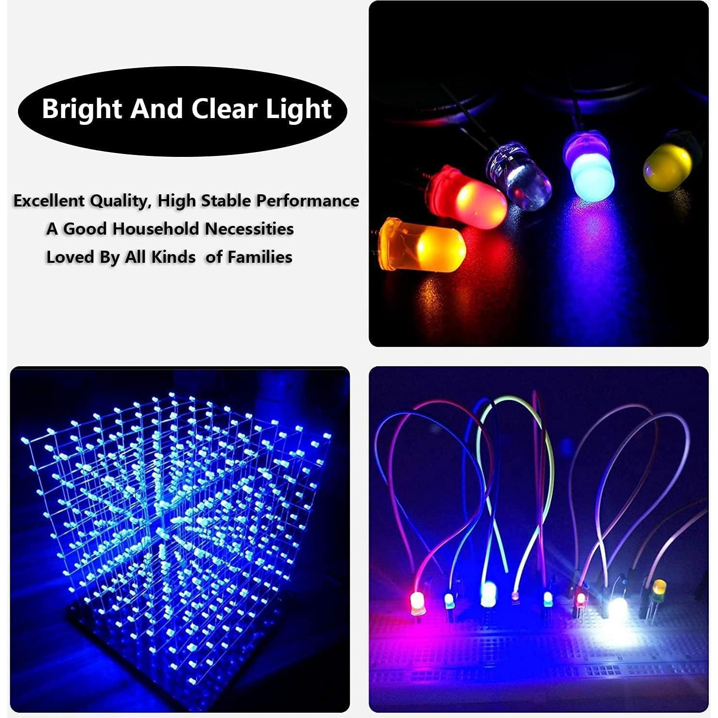 100 Diodos LED 3mm Verdes YIWANSON - Brillantes y Eficientes