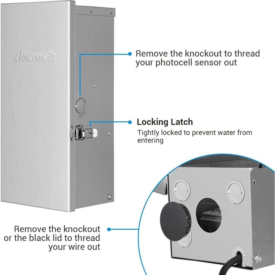 Transformador Bajo Voltaje DEWENWILS 200W 120V a 12V-15V