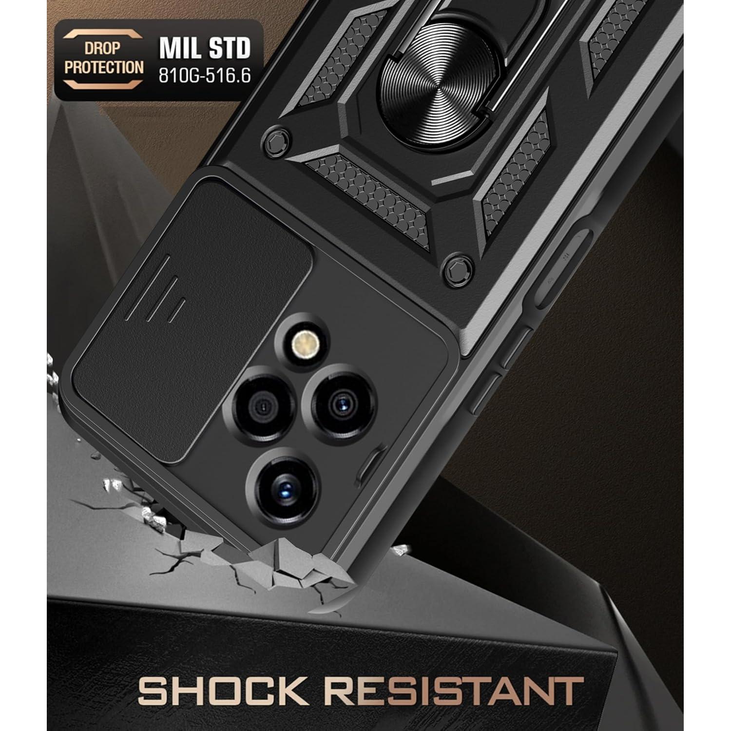 Funda Huawei Honor 200 Lite + 2 Vidrios Templados 9H, Negro