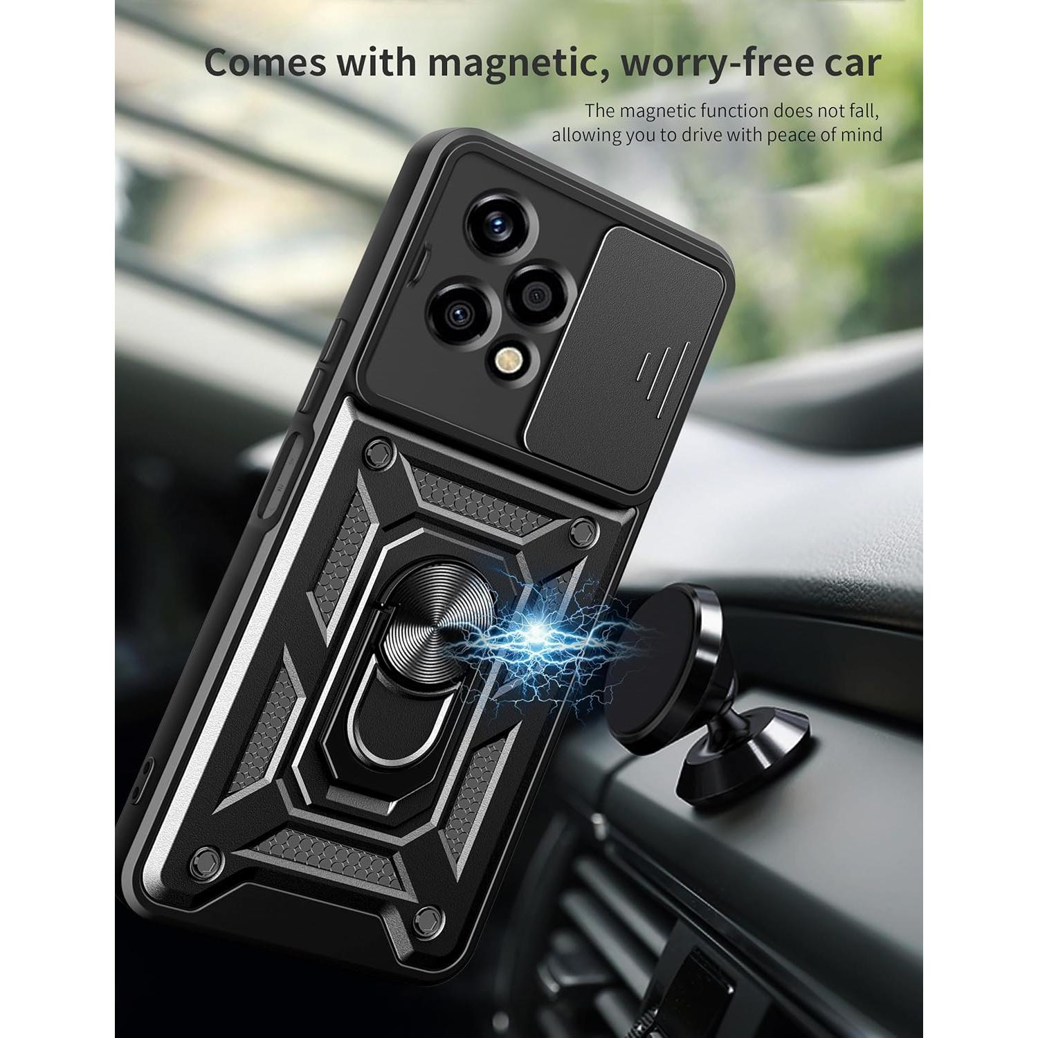 Funda Huawei Honor 200 Lite + 2 Vidrios Templados 9H, Negro