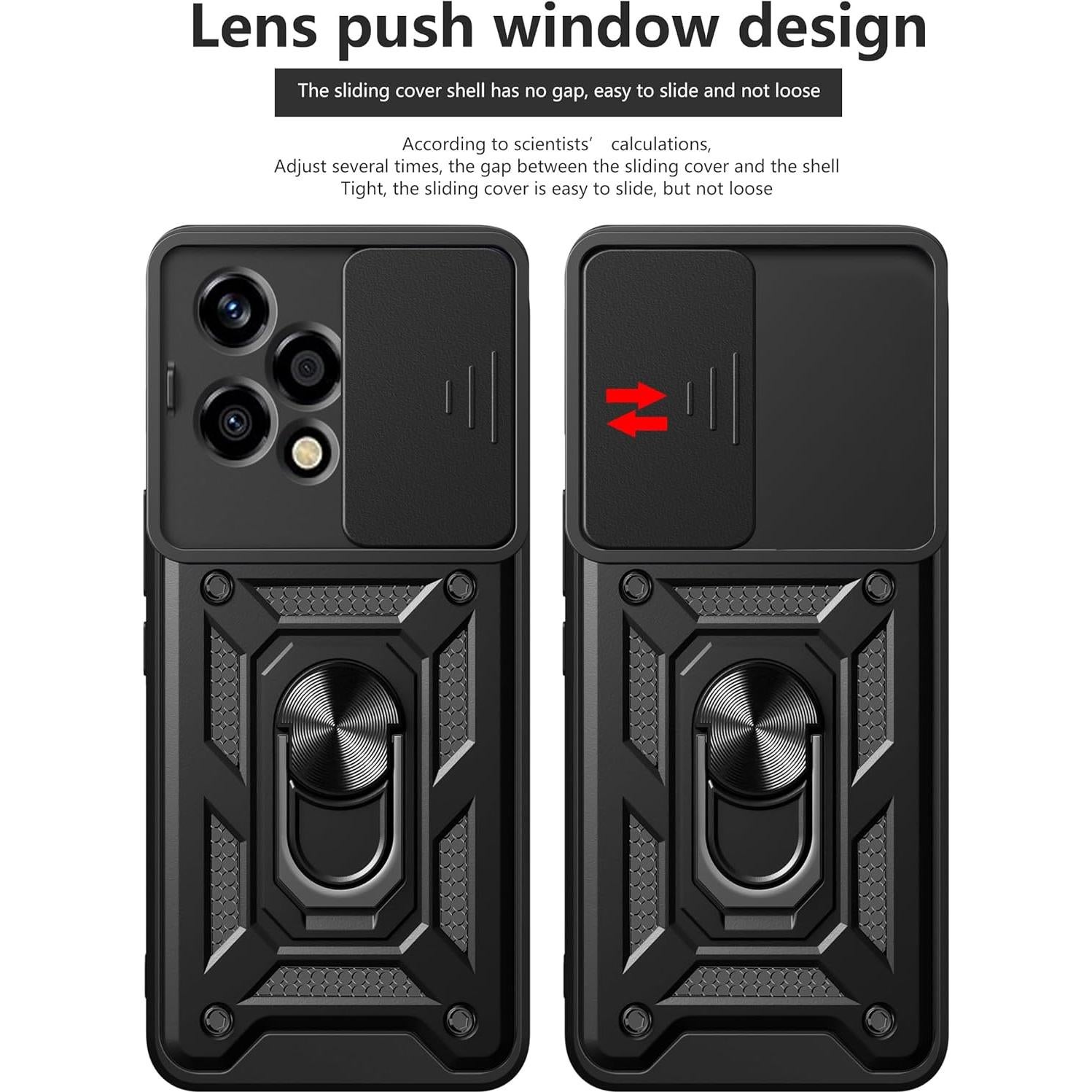 Funda Huawei Honor 200 Lite + 2 Vidrios Templados 9H, Negro