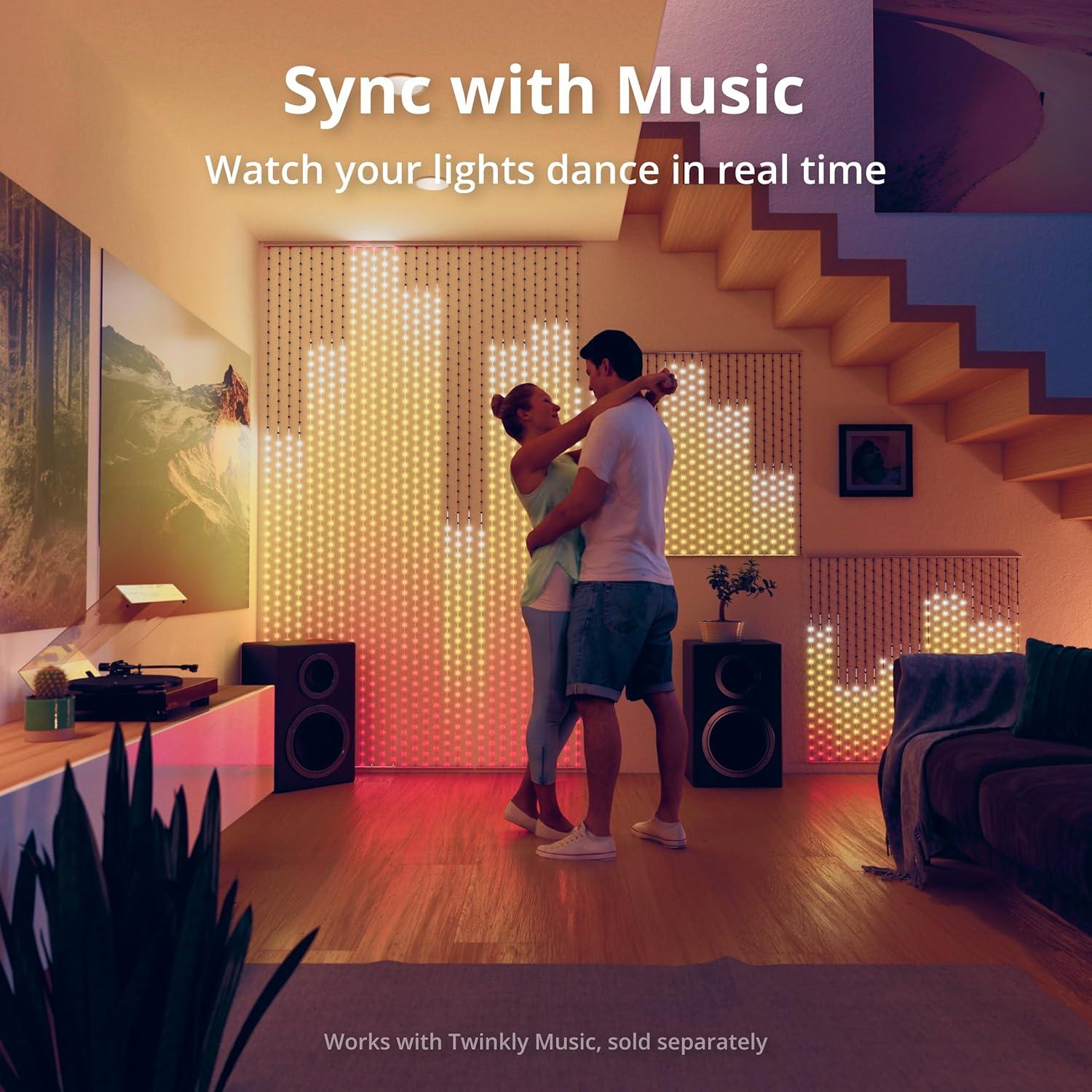 Cortina LED Twinkly 0.5x2.4m RGB Alta Densidad 500 LEDs