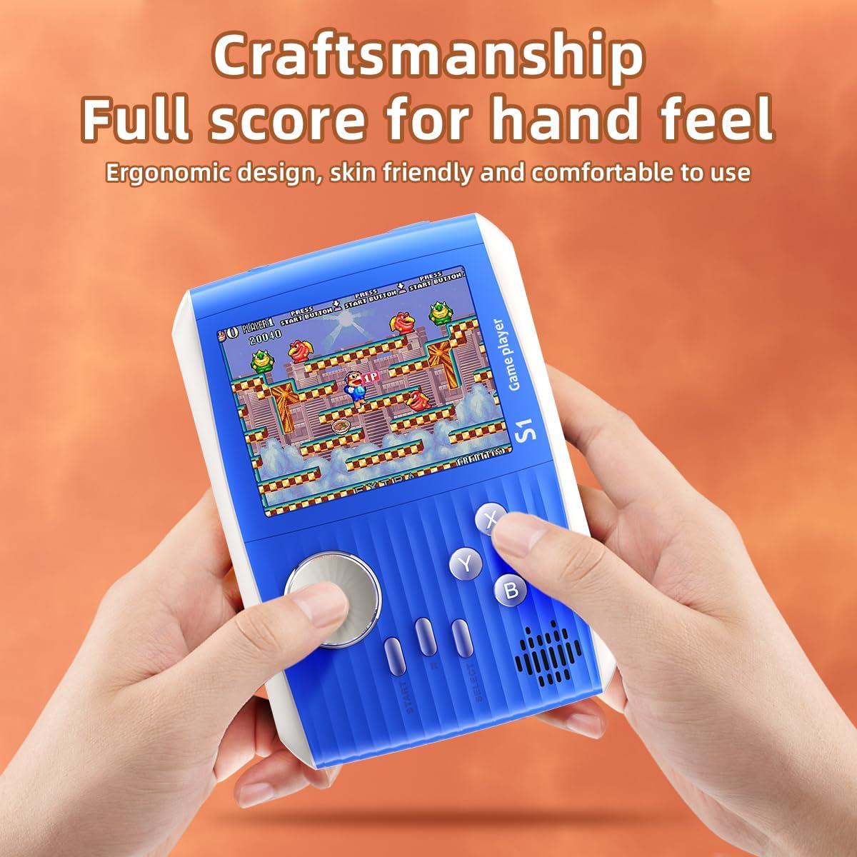 Consola de Juegos Retro Portátil Whisary S1 Azul 666 Juegos