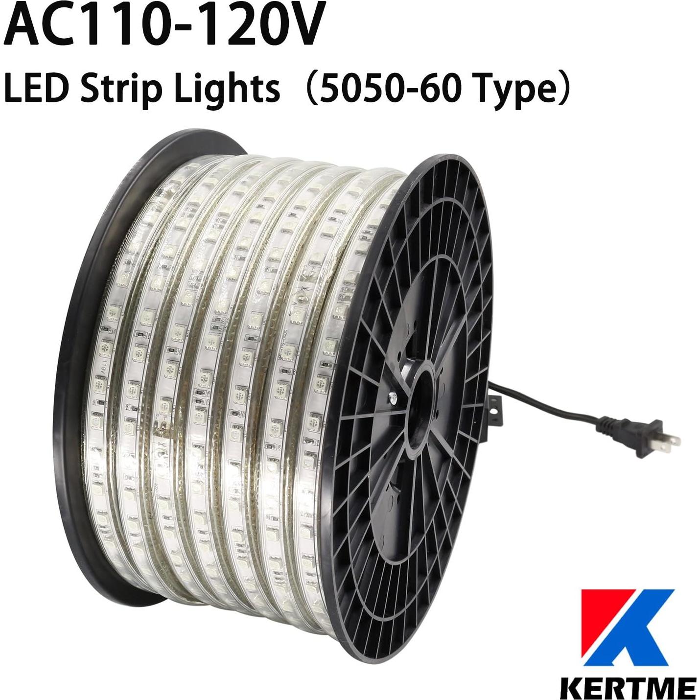 Tira de Luz LED KERTME 5m 4000K Dimmable Impermeable Control Remoto