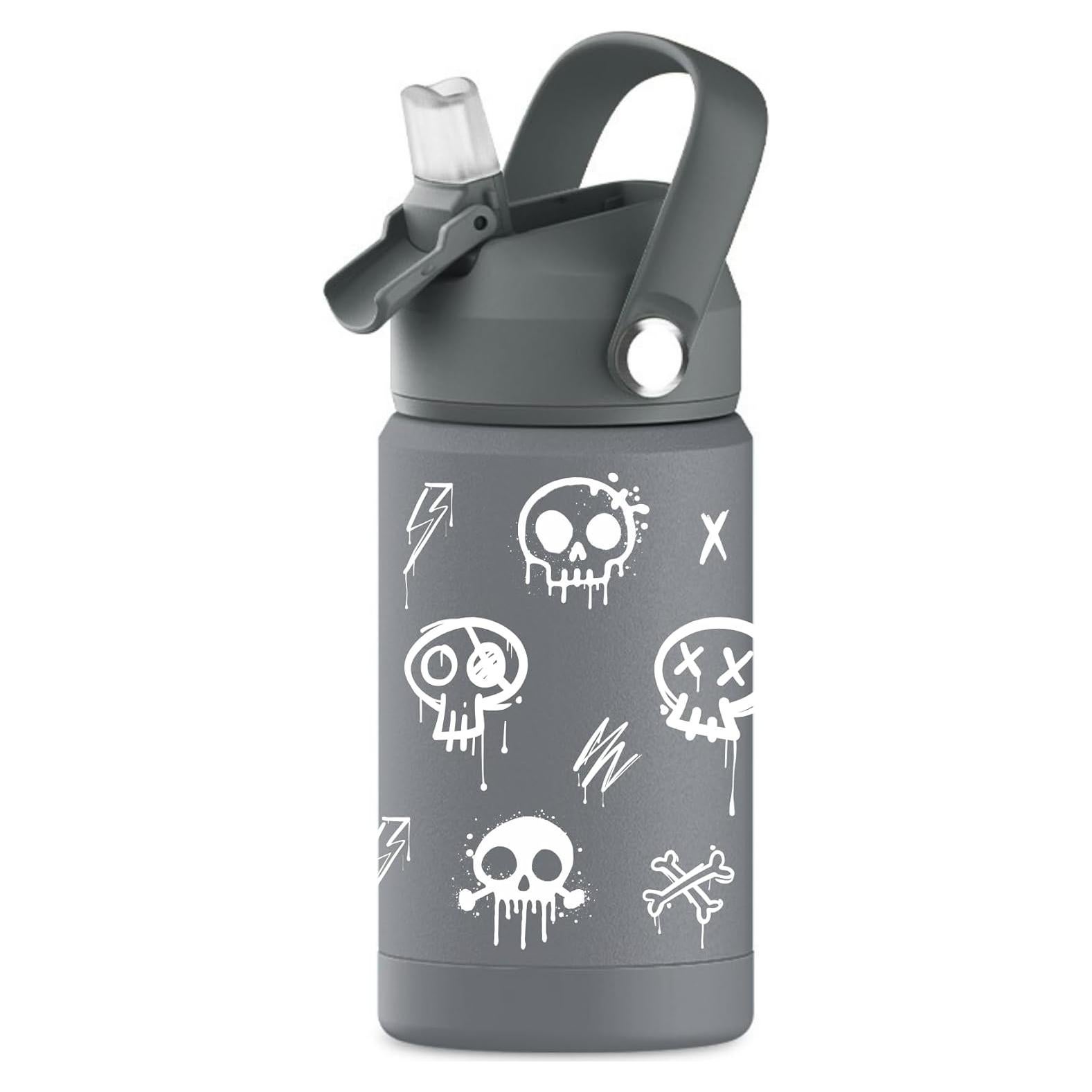 Botella de Agua para Niños Hippypotamus - Acero Inoxidable 355 ml - Tapa a Prueba de Fugas