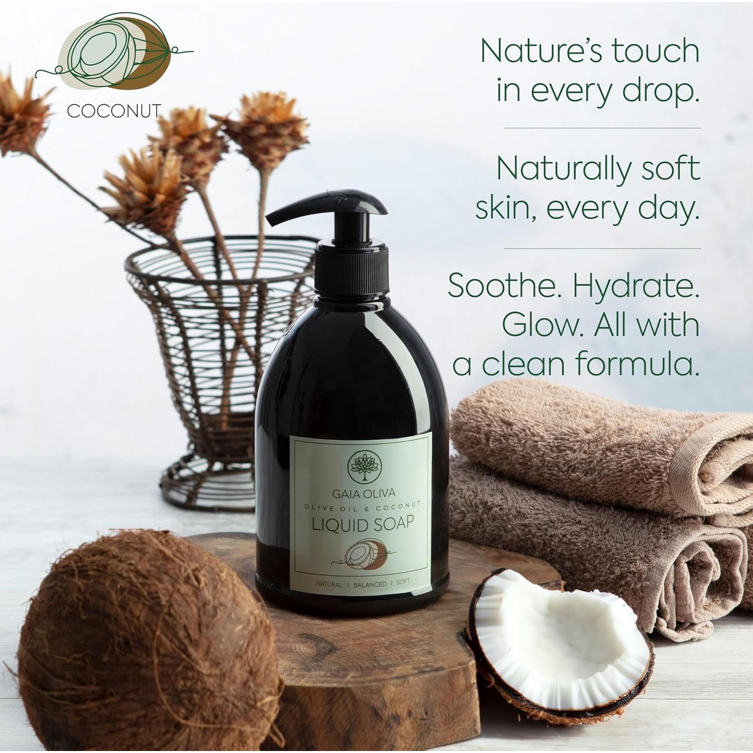 Jabón Líquido de Manos GAIA Oliva 500 ml Aroma Coco Natural