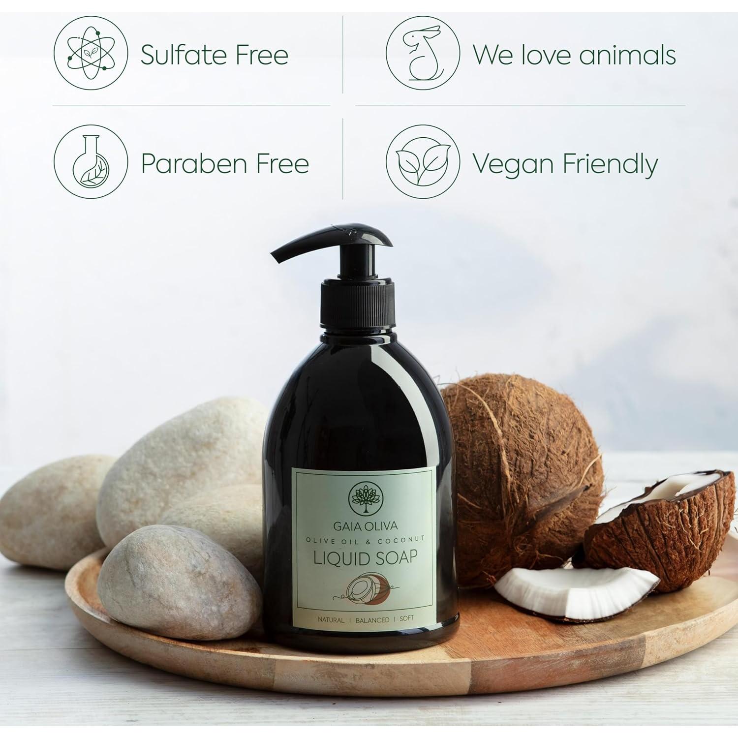 Jabón Líquido de Manos GAIA Oliva 500 ml Aroma Coco Natural