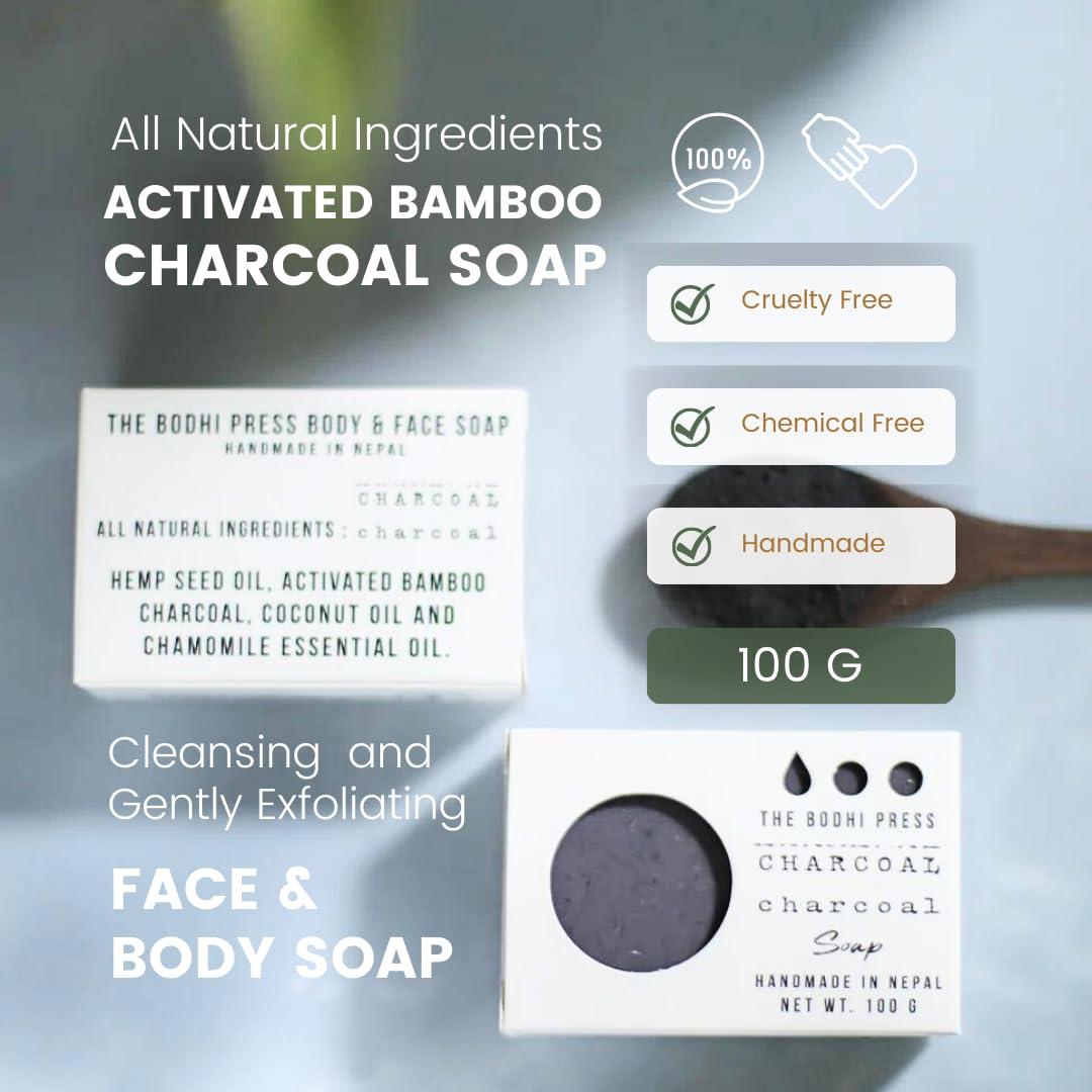 Jabón de Carbón Activado de Bambú Bodhi Press 100g Natural