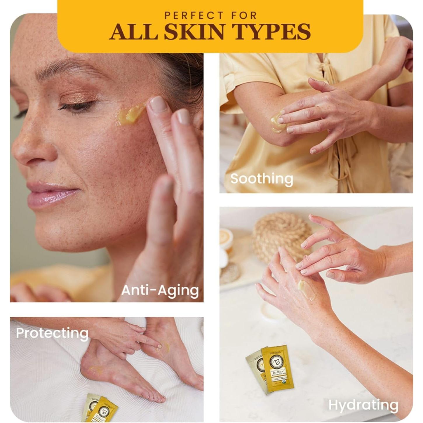 Bálsamo Hidratante Orgánico Sweet Bee Naturals - 15 Paquetes de 4ml