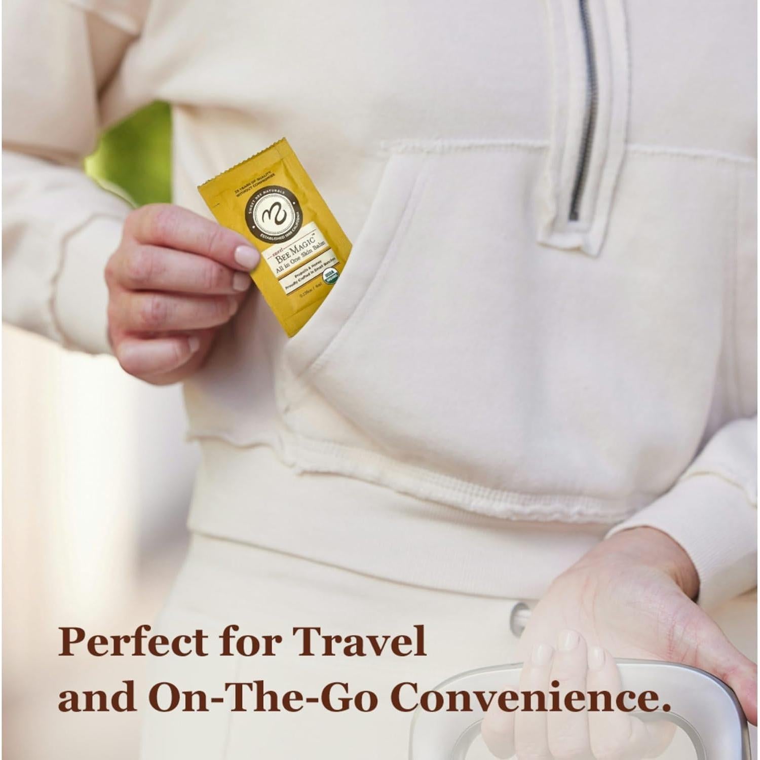 Bálsamo Hidratante Orgánico Sweet Bee Naturals - 15 Paquetes de 4ml