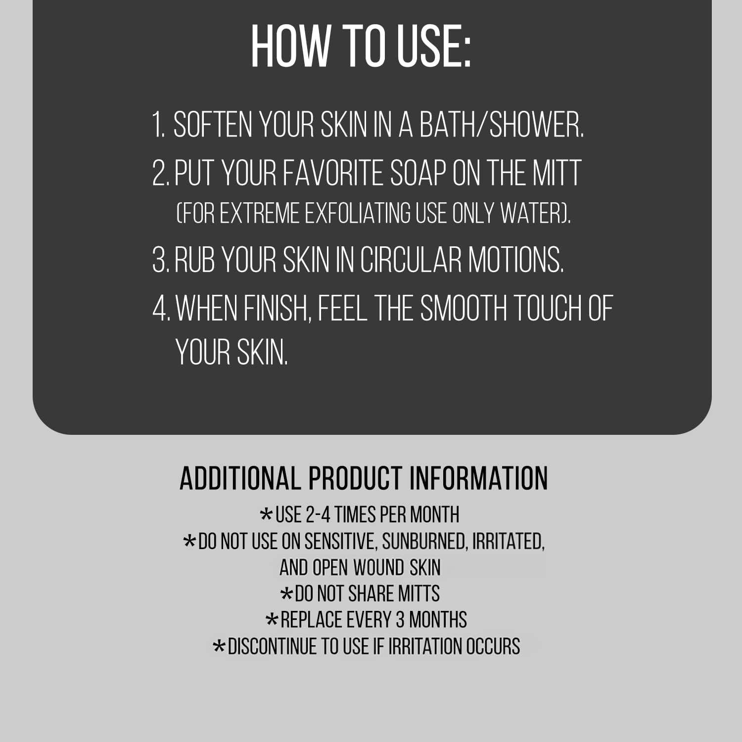 Guante Exfoliante Valitic Negro - Esfregador Corporal 24x17cm