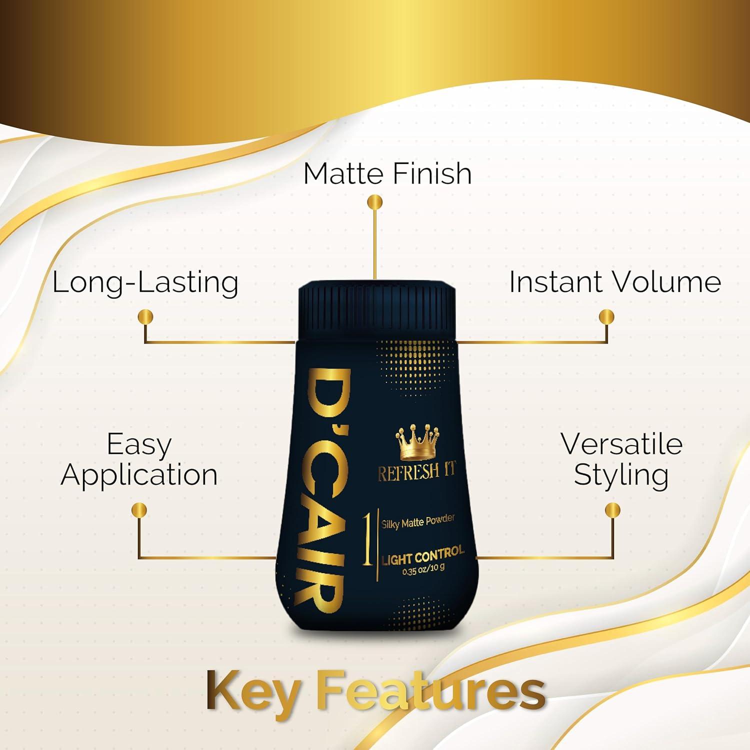 D'Cair Polvo de Estilo - Volumen y Textura para Cabello