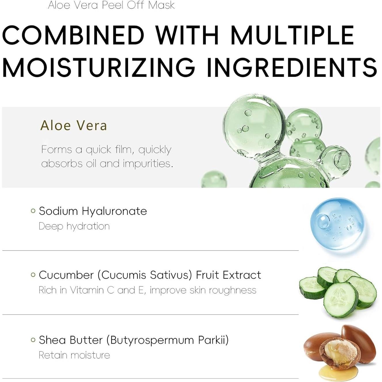 Máscara Peel Off Limpiadora AKARY Aloe Vera 50g - Hidratante y Calmante