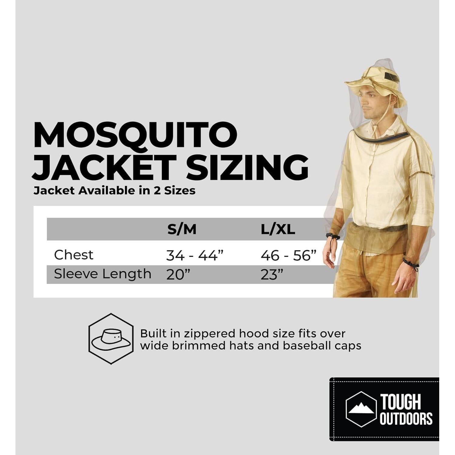 Chaqueta de Mosquito Tough Outdoors Grande - Extra Grande