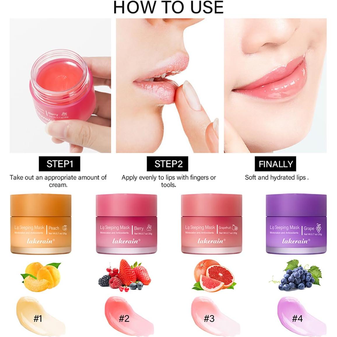 Mascarilla Labial Nocturna FYEBOO Durazno Hidratante 90g