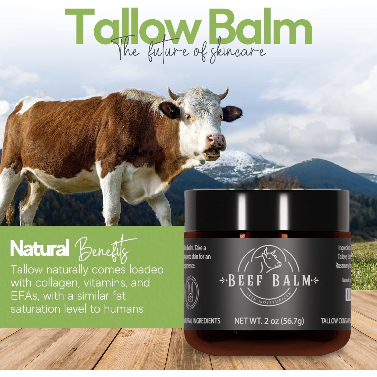 Bálsamo de Sebo de Res Natural 159g - Hidratante Facial Vainilla