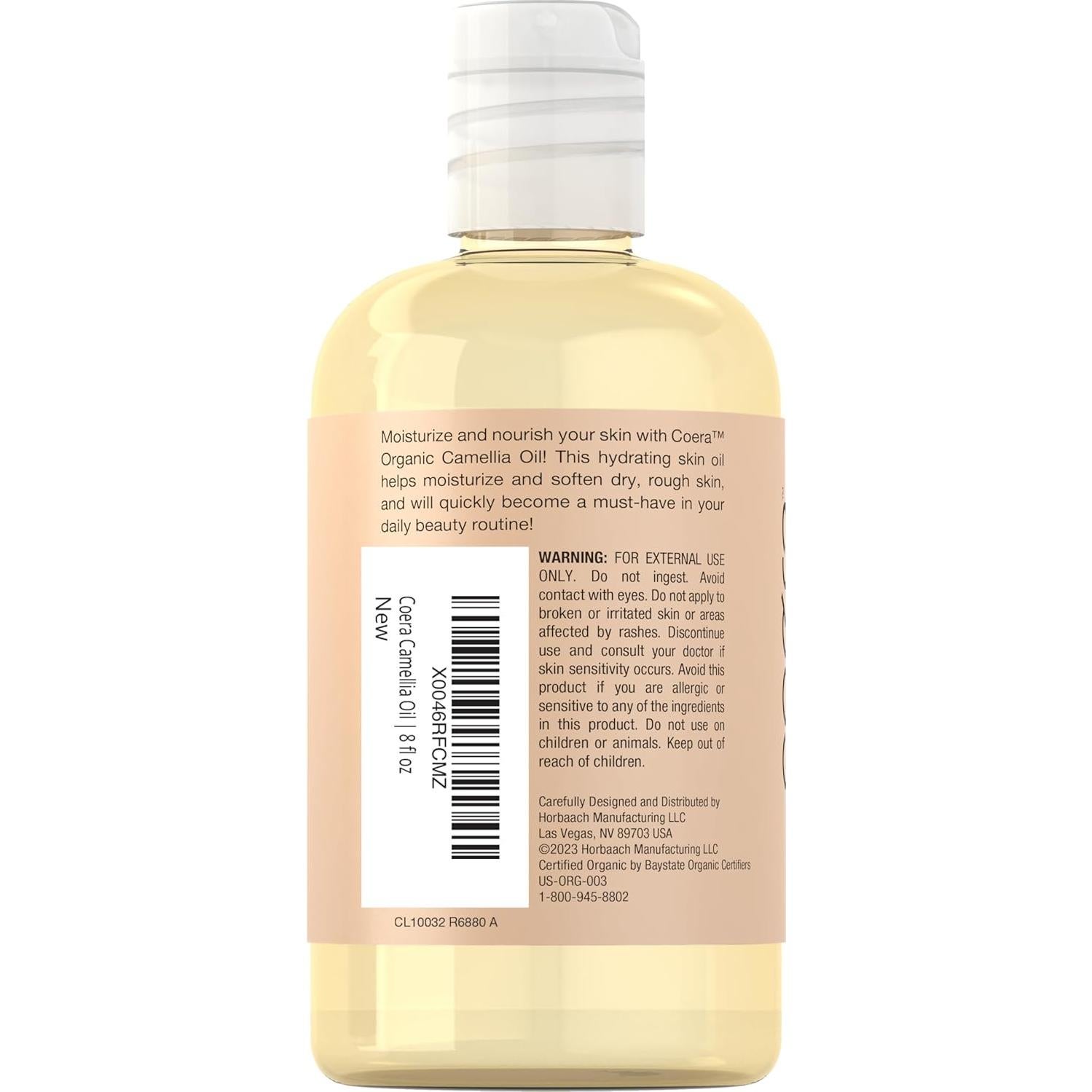 Aceite de Camelia Coera 236 ml Orgánico Hidratante Piel y Cabello
