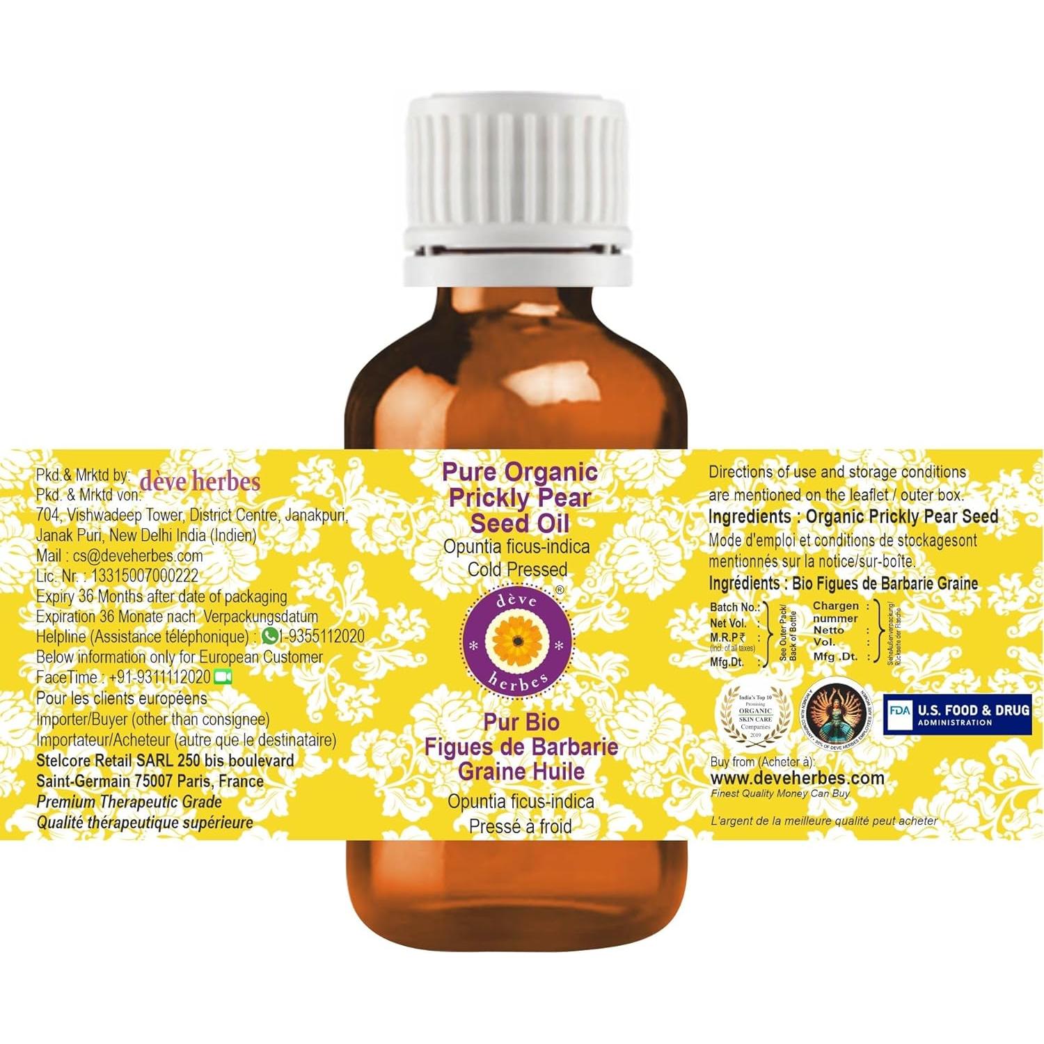 Aceite de Semilla de Pera Espinosa Orgánico Deve Herbes 2ml