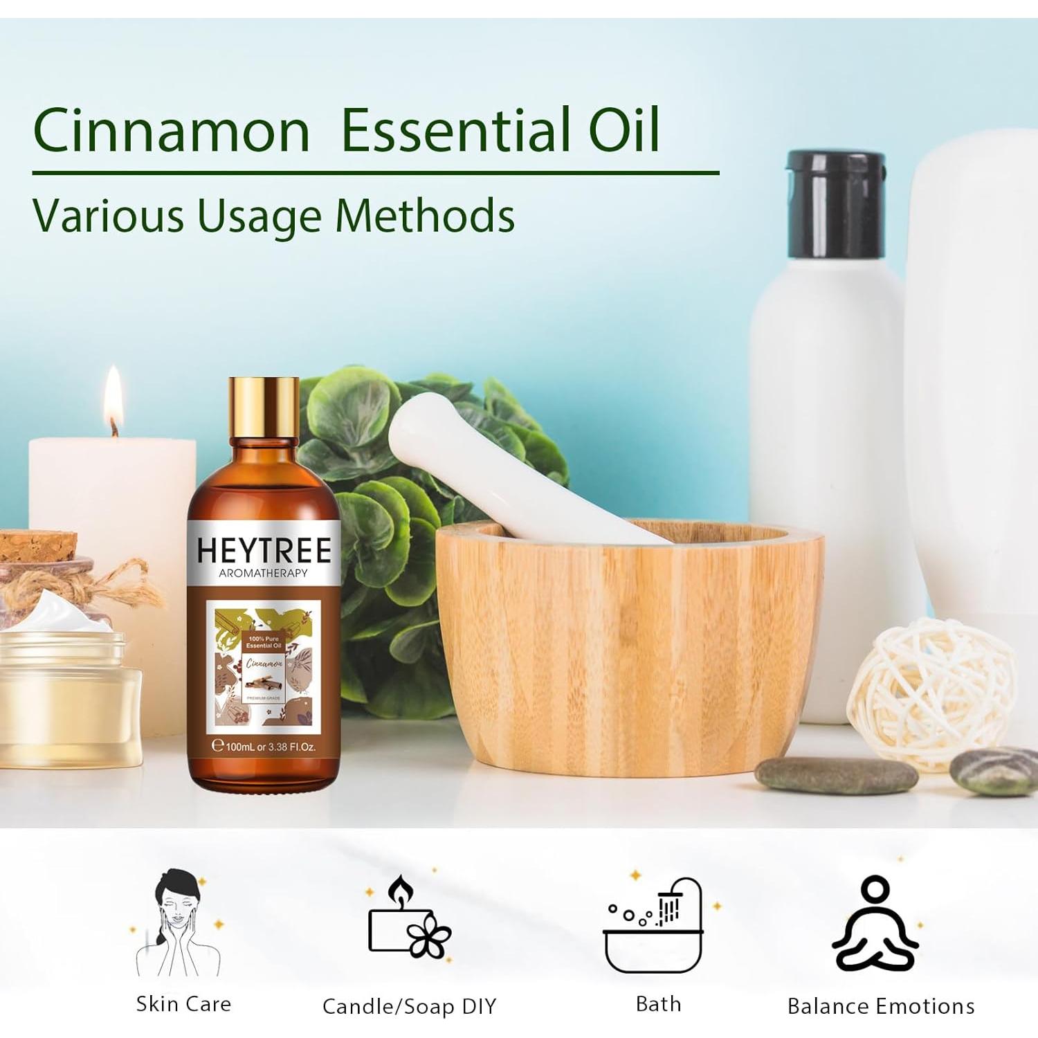 Aceite Esencial de Canela HEYTREE 100ml - Aroma Dulce y Picante