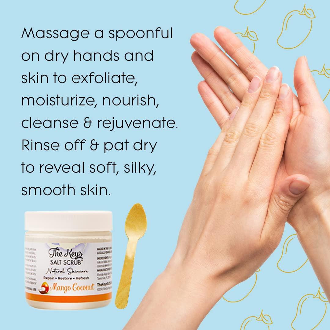 Exfoliante Corporal de Sal Marina Las Llaves 96 g - Mango y Coco