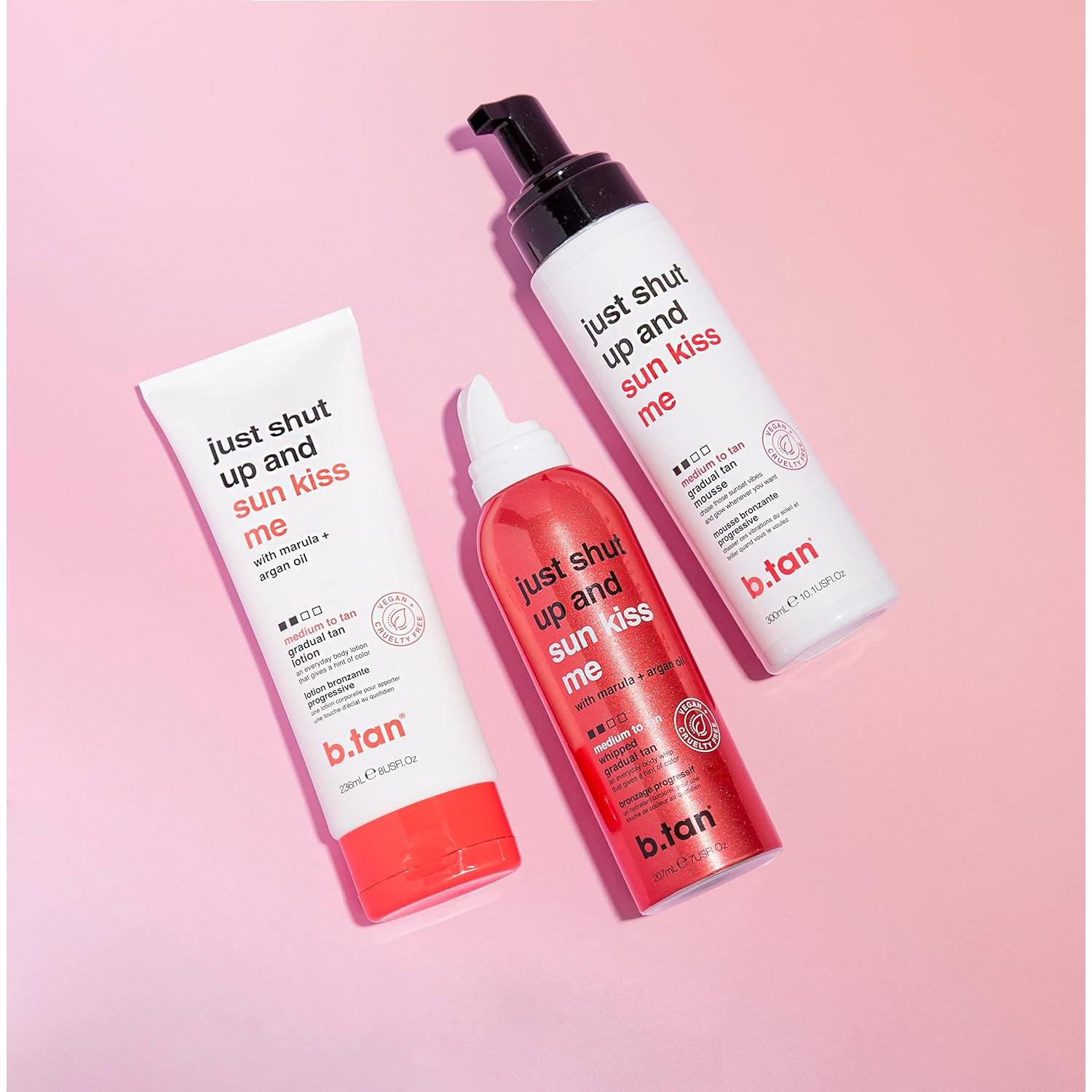 Bronceador Gradual B.Tan Whip 207ml - Brillo Dorado Hidratante