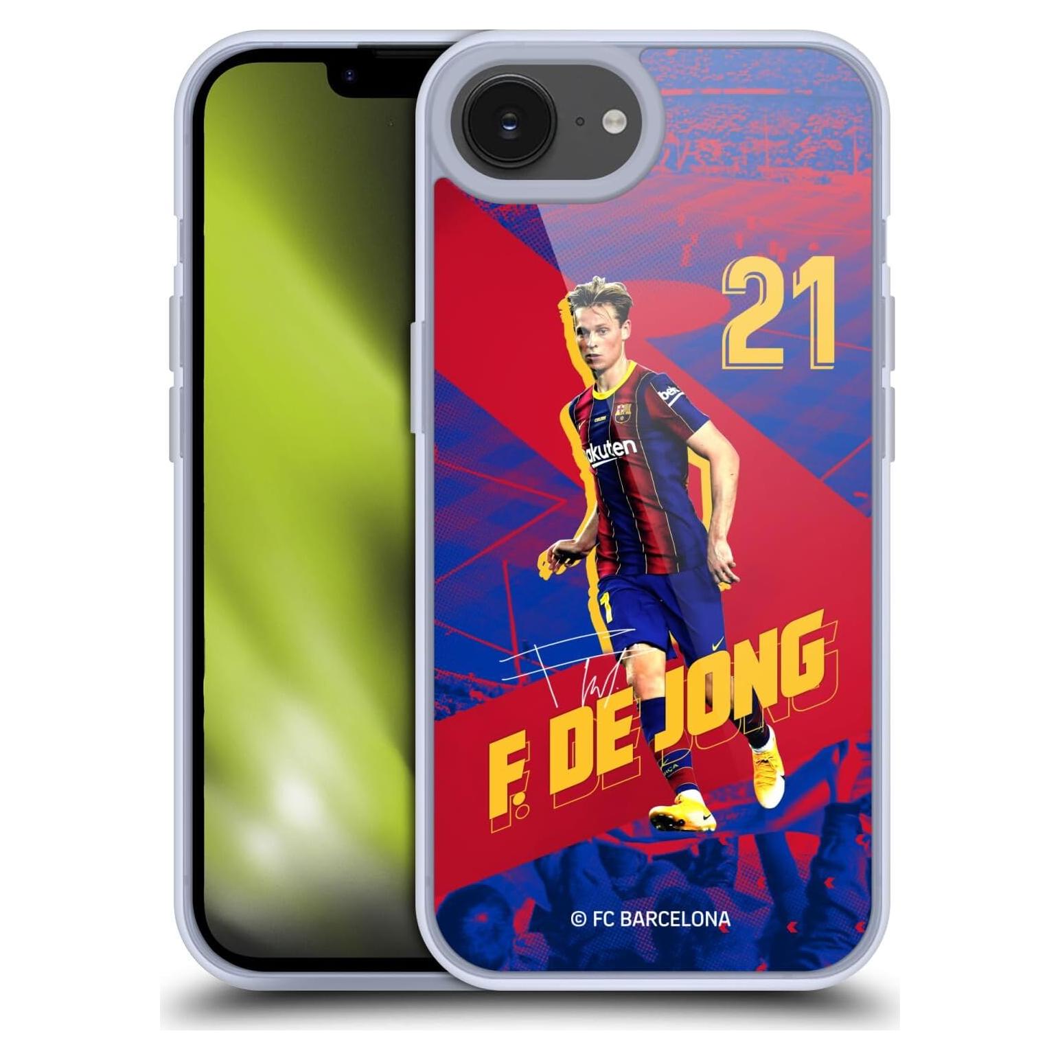 Funda de Gel FCB Barcelona Frenkie De Jong para iPhone 16e