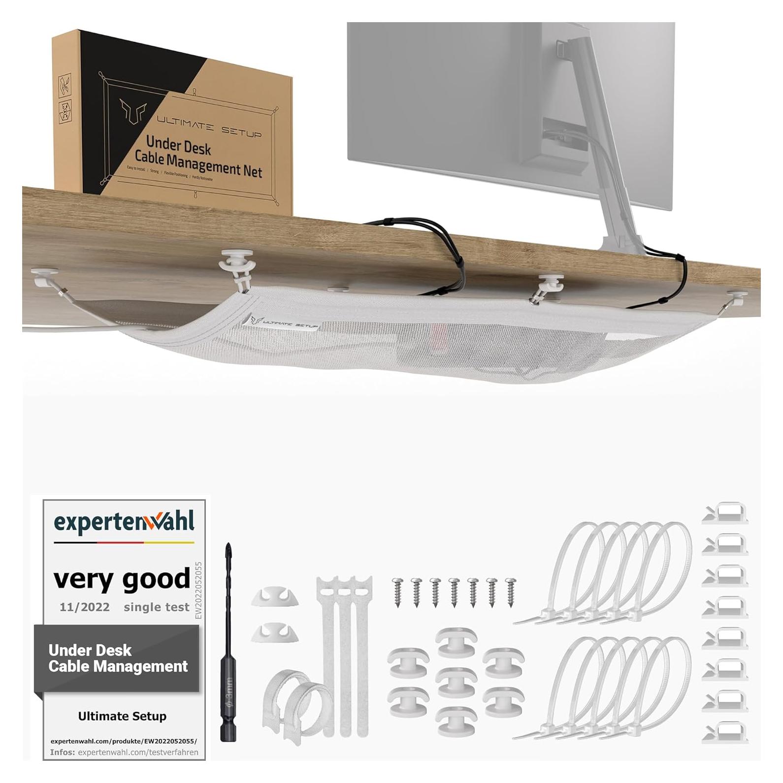 Red de gestión de cables Ultimate Setup OL blanca