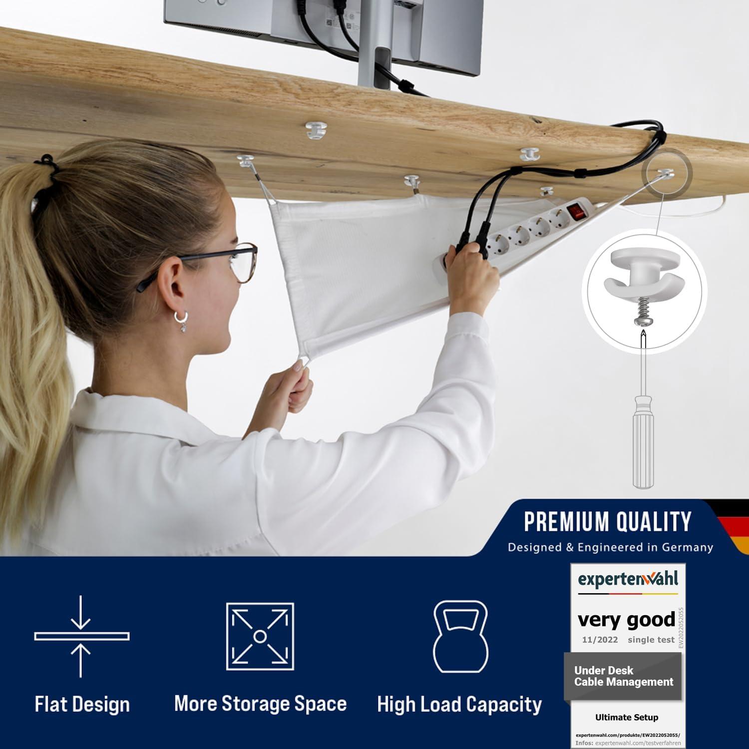 Red de gestión de cables Ultimate Setup OL blanca