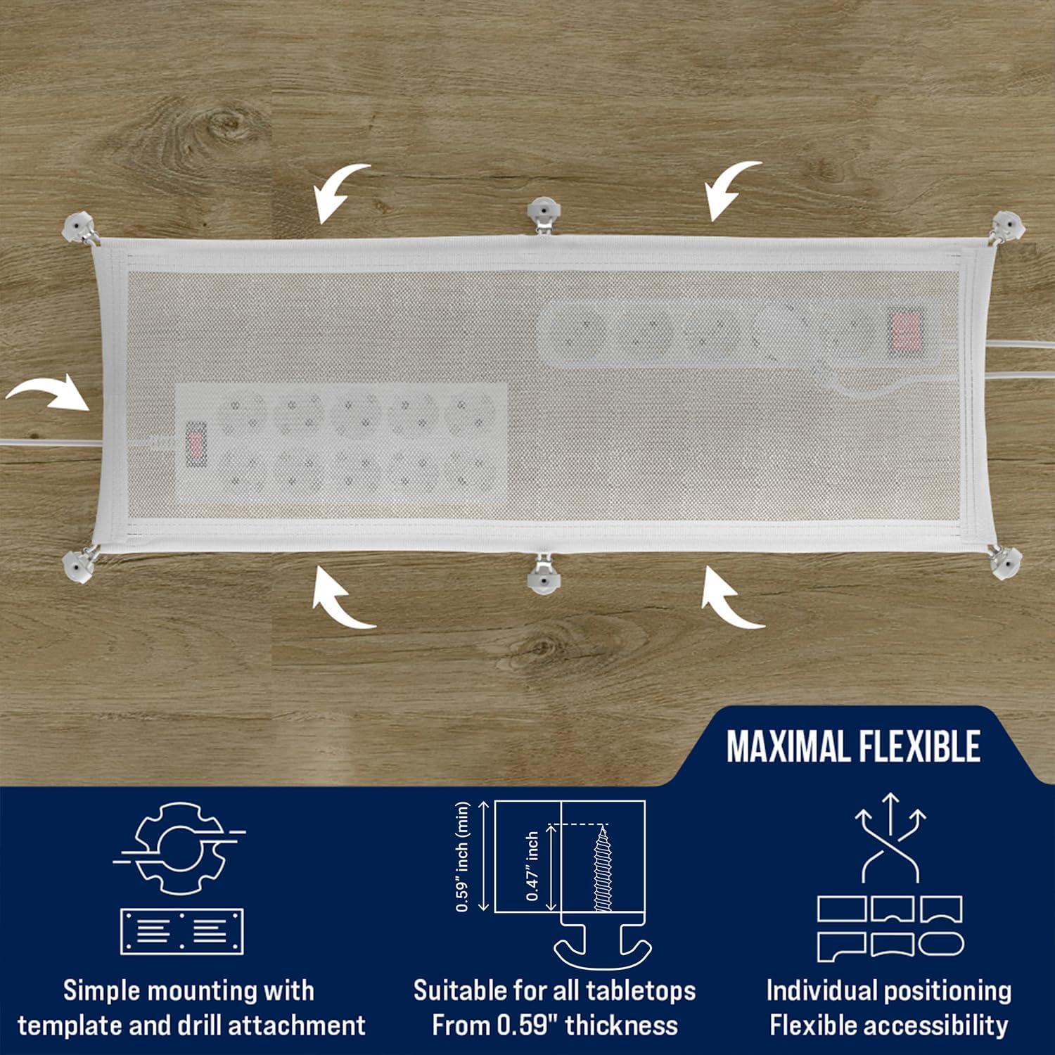 Red de gestión de cables Ultimate Setup OL blanca