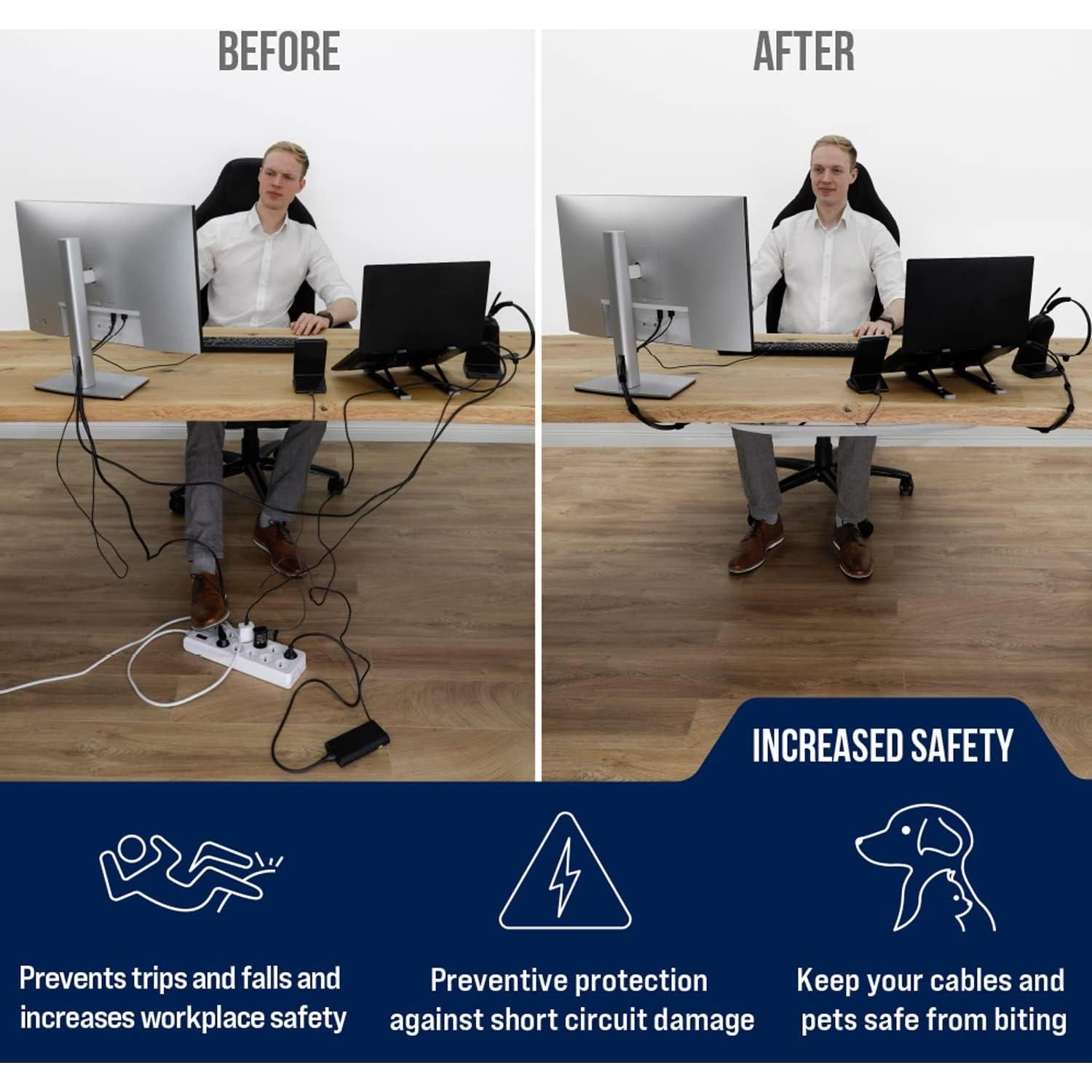 Red de gestión de cables Ultimate Setup OL blanca