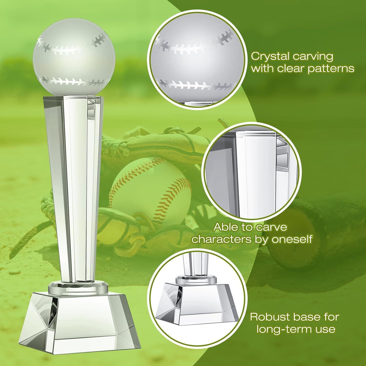 Trofeo de Cristal Meooeck 2 Pcs 23x7 cm con Caja Regalo